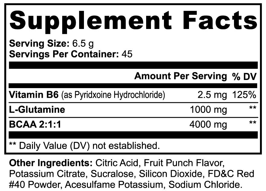 Recovery BCAA Formula (Fruit Punch)